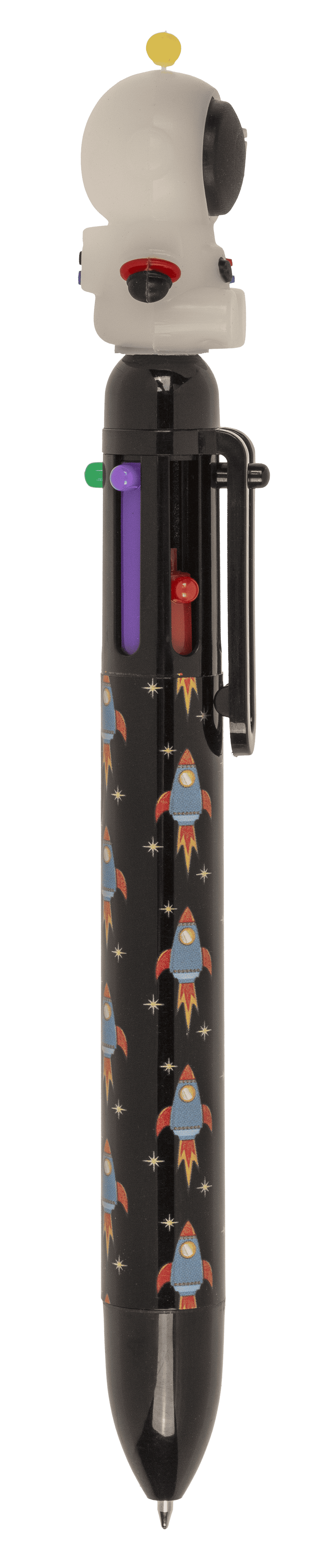 Ball Pen with 6 coloured cartridges, Space,