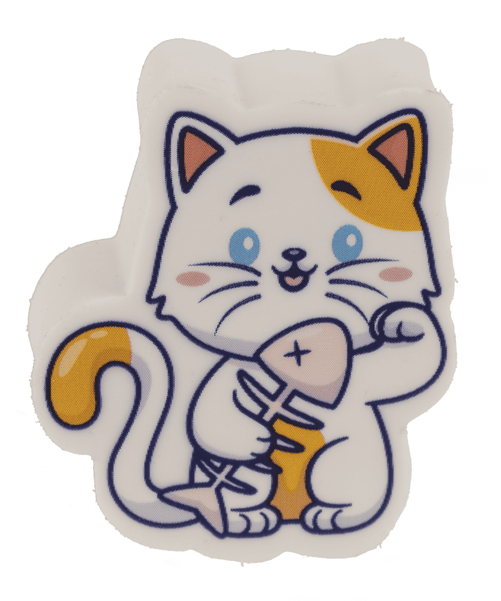 Eraser, Cat, approx. 4,2 x 2,3 cm,