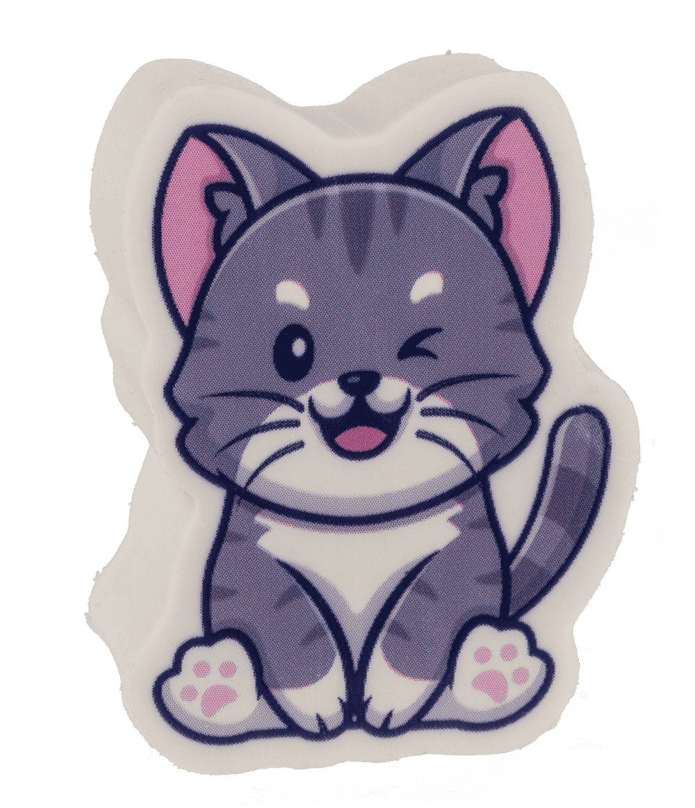 Eraser, Cat, approx. 4,2 x 2,3 cm,