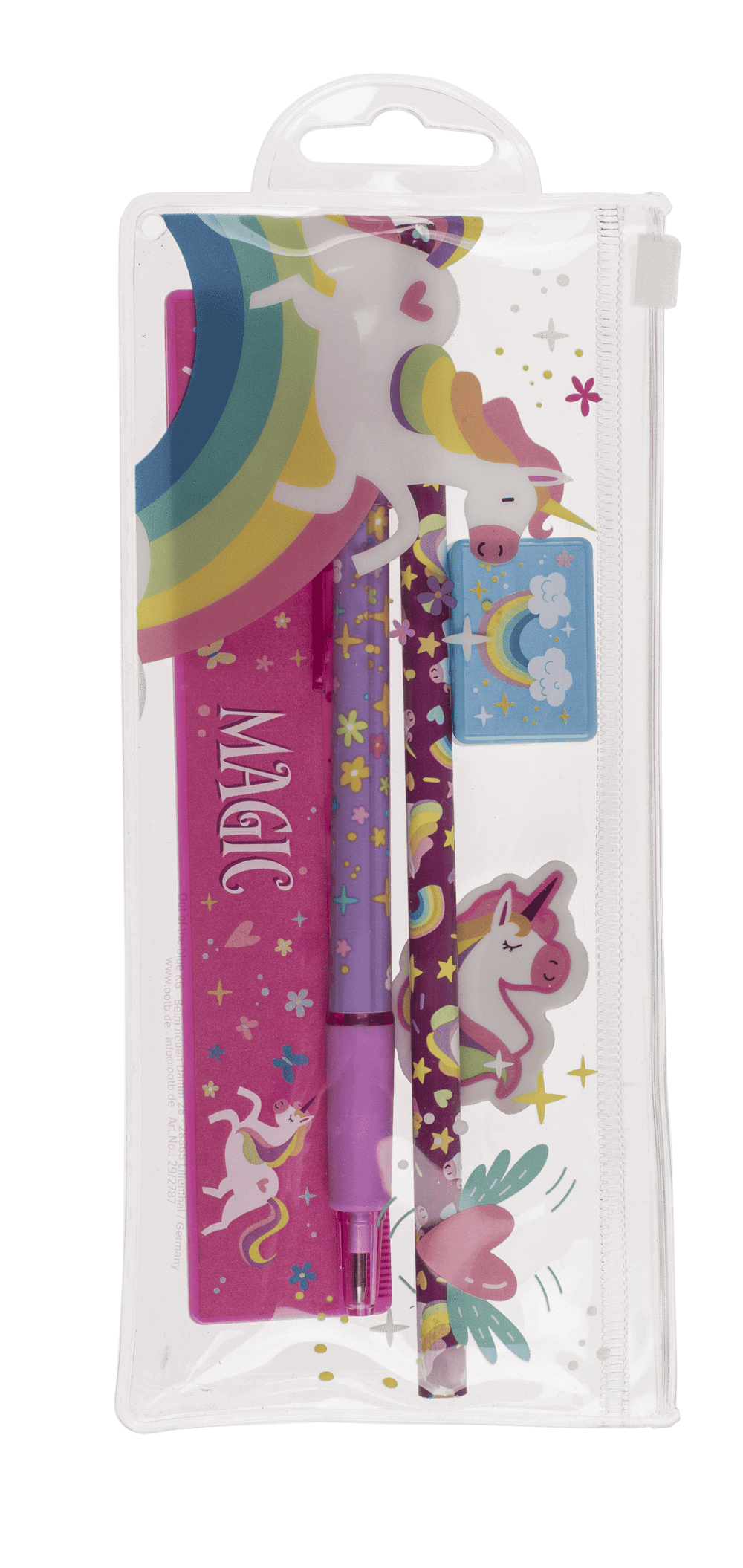 Stationery Set, Unicorn, set of 6,