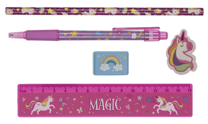 Stationery Set, Unicorn, set of 6,