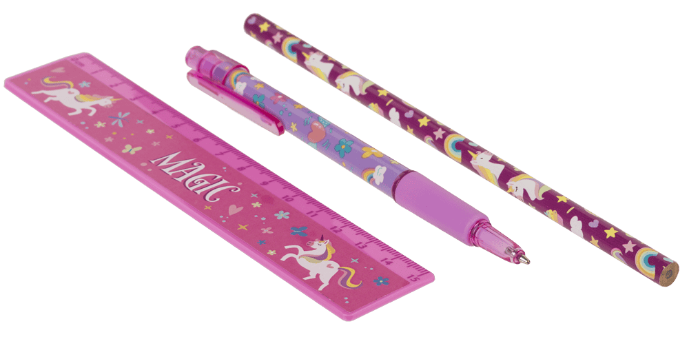 Stationery Set, Unicorn, set of 6,