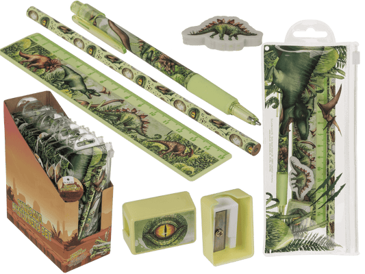 Stationery Set, Dinosaur, set of 6,