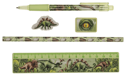 Stationery Set, Dinosaur, set of 6,
