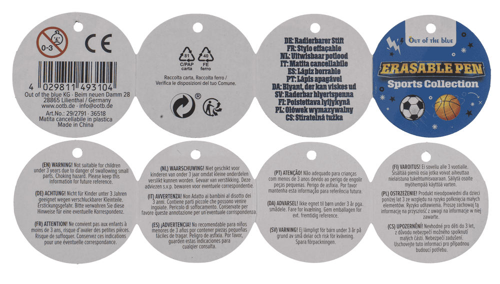 Erasable Pen, Football and Basketball Collection,