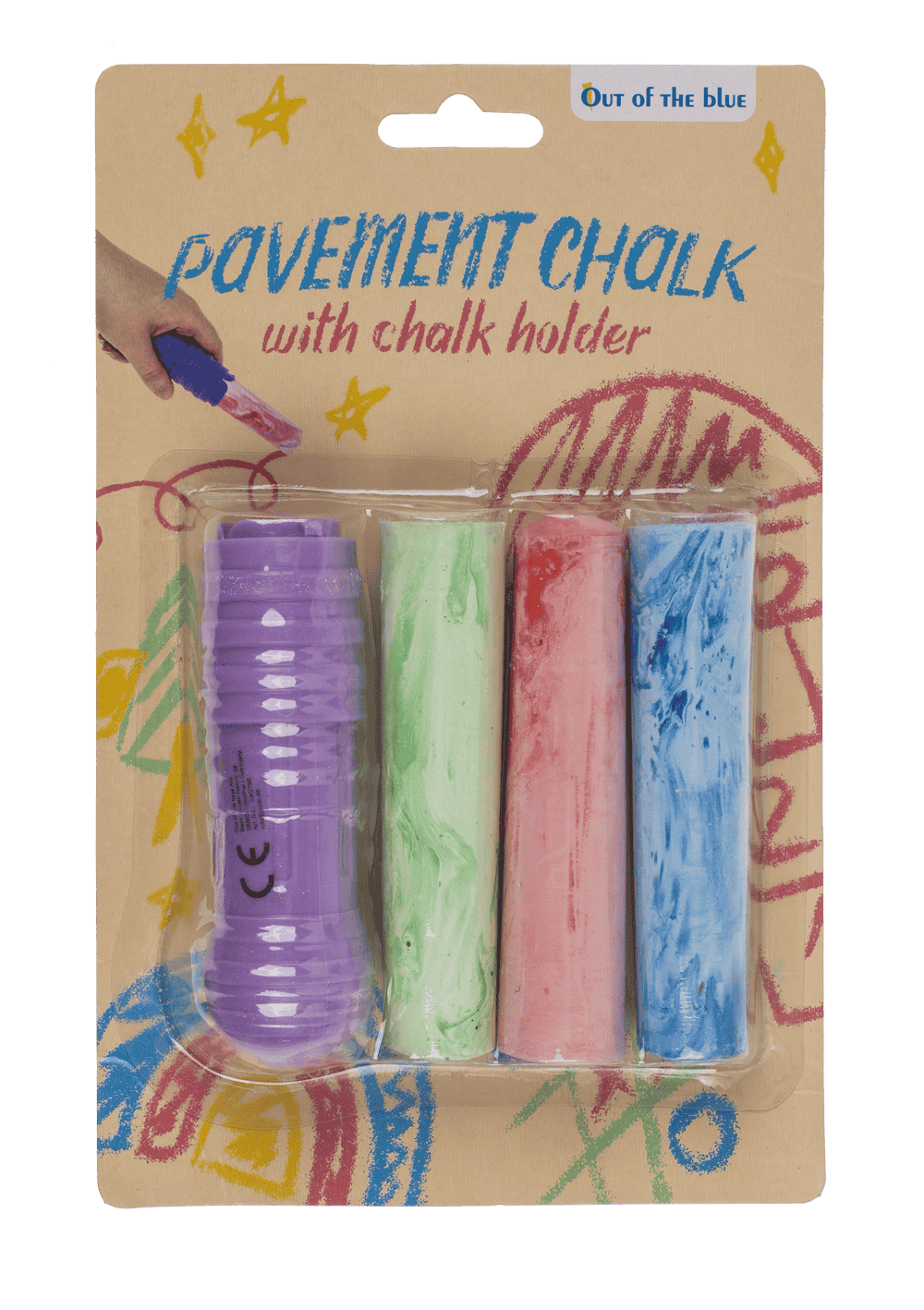 Pavement chalk, marble colours,