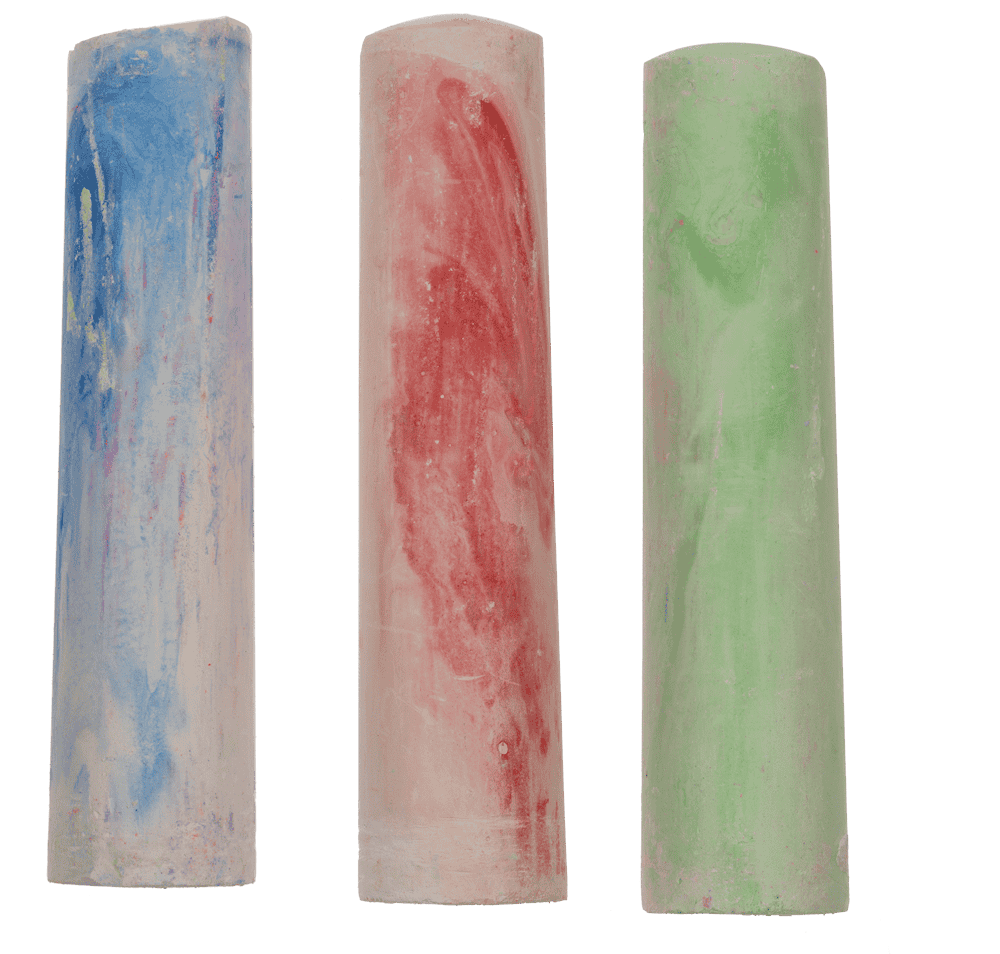 Pavement chalk, marble colours,