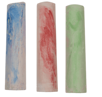 Pavement chalk, marble colours,