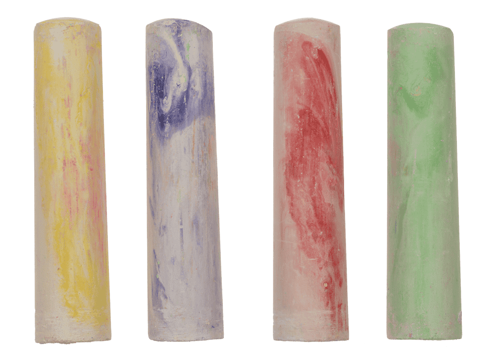 Pavement chalk, marble colours,