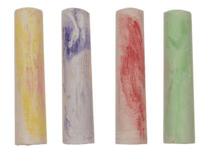 Pavement chalk, marble colours,