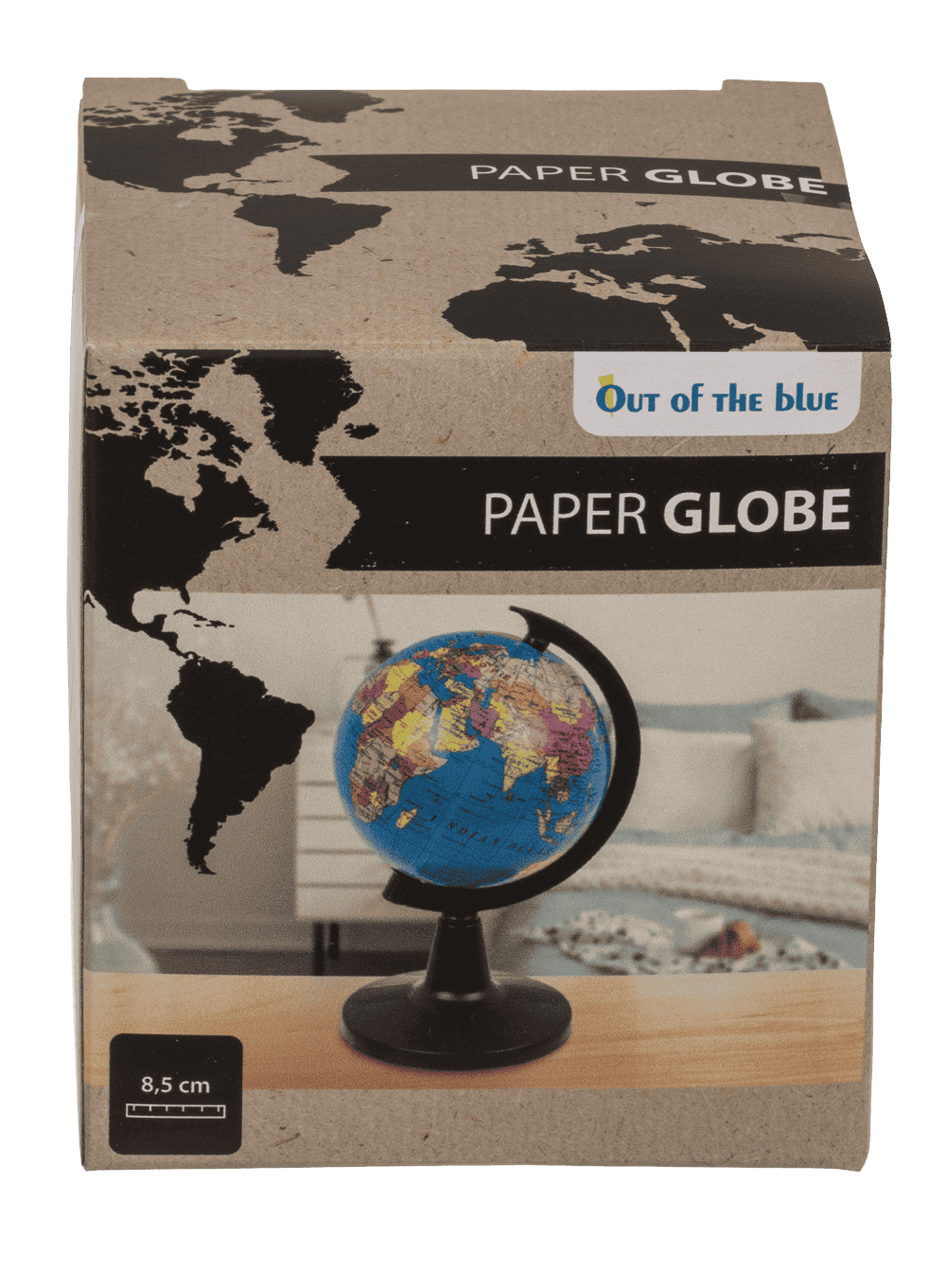 Globe, D: 8,5 cm, made of paper,