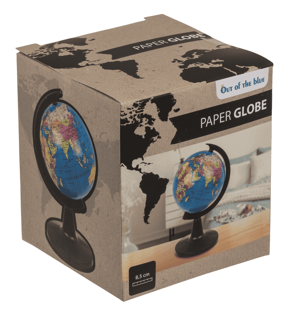 Globe, D: 8,5 cm, made of paper,