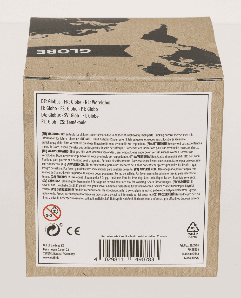 Globe, D: 10,5 cm, Plastic,