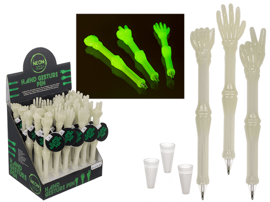 Pen, Hand Gestures, Glow in the dark,