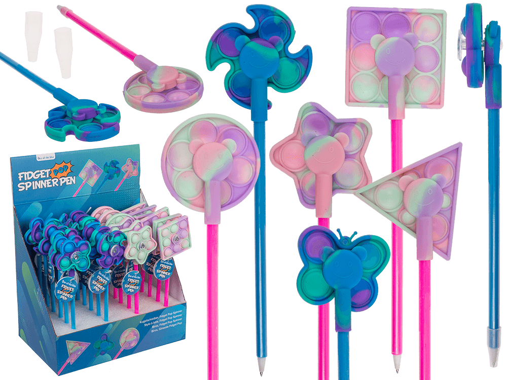 29-2817_000.png Kleurige fidget poppennen in verschillende vormen, 24 cm, 6 varianten, 24 stuks per display.