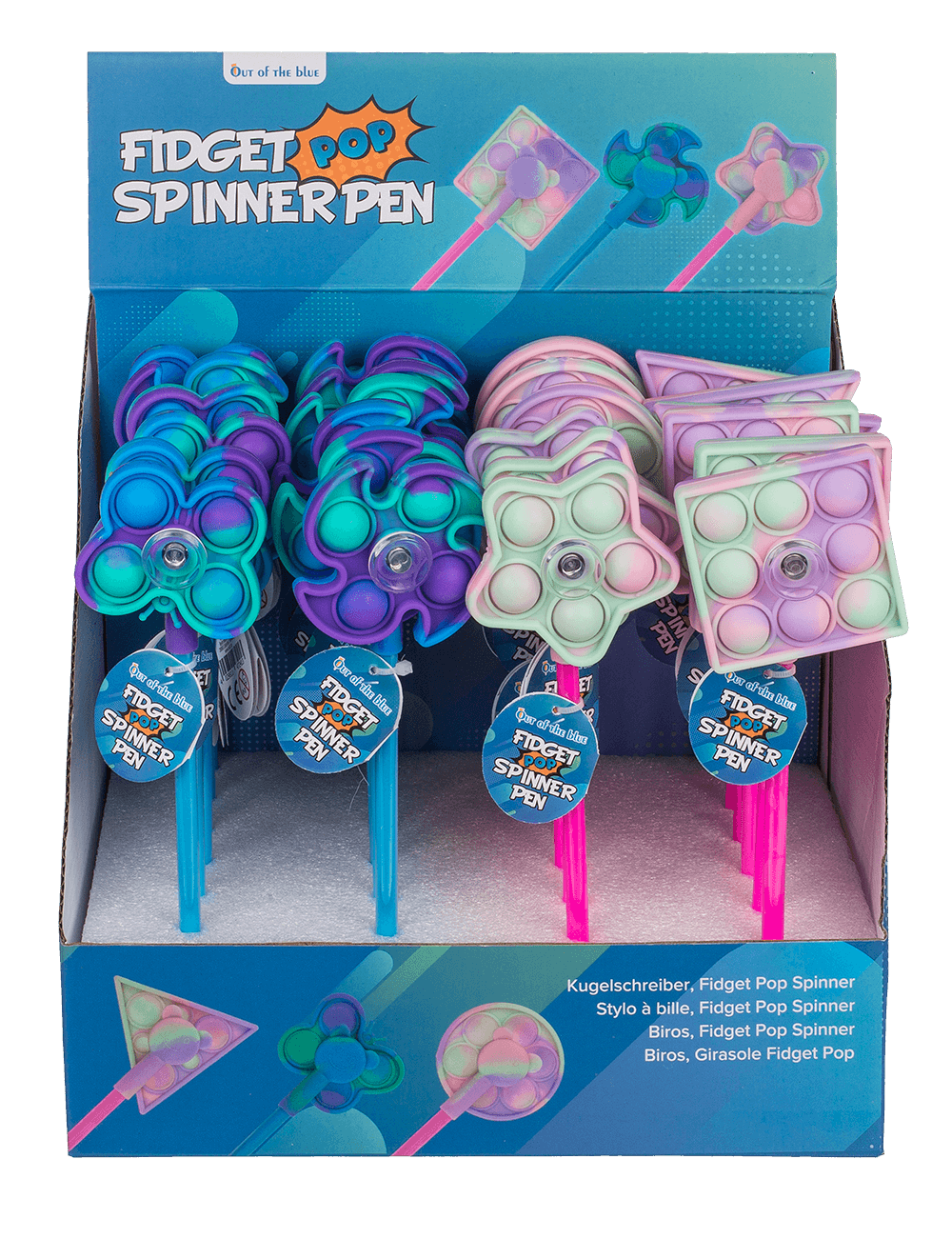 Pen, Fidget Pop Spinner, approx. 24 cm,