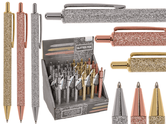 Metal pen, Glitter,