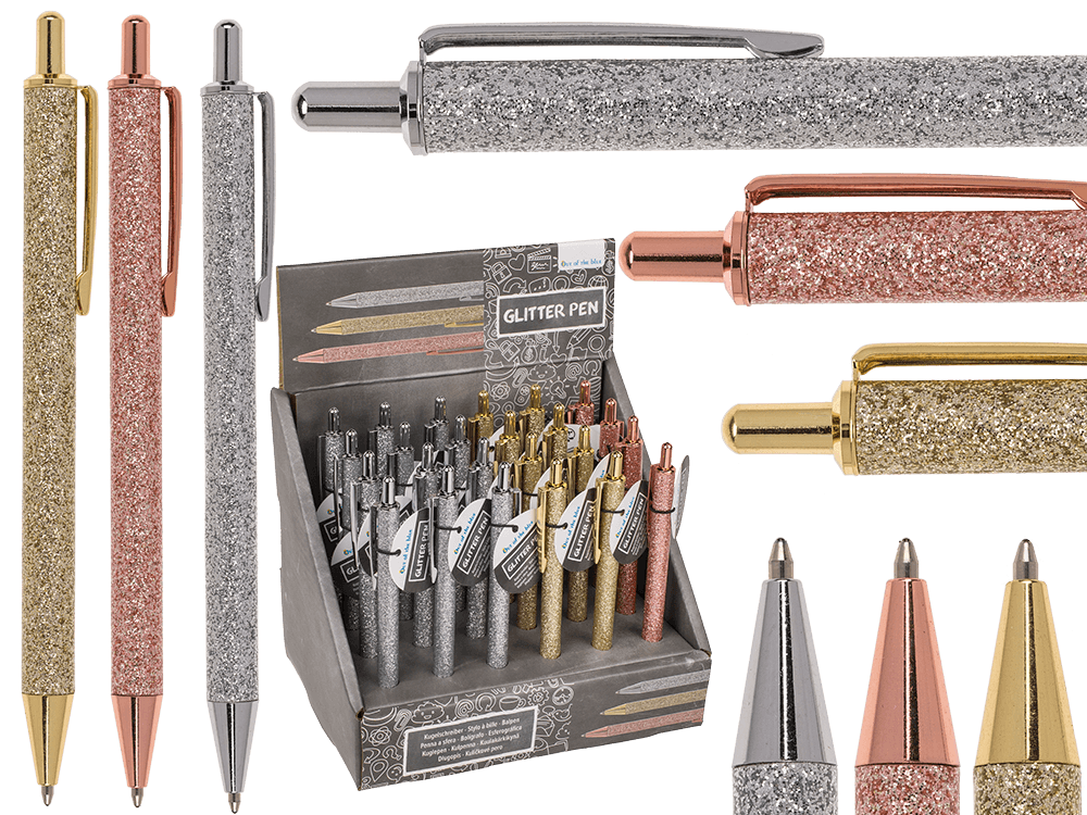 Metal pen, Glitter,