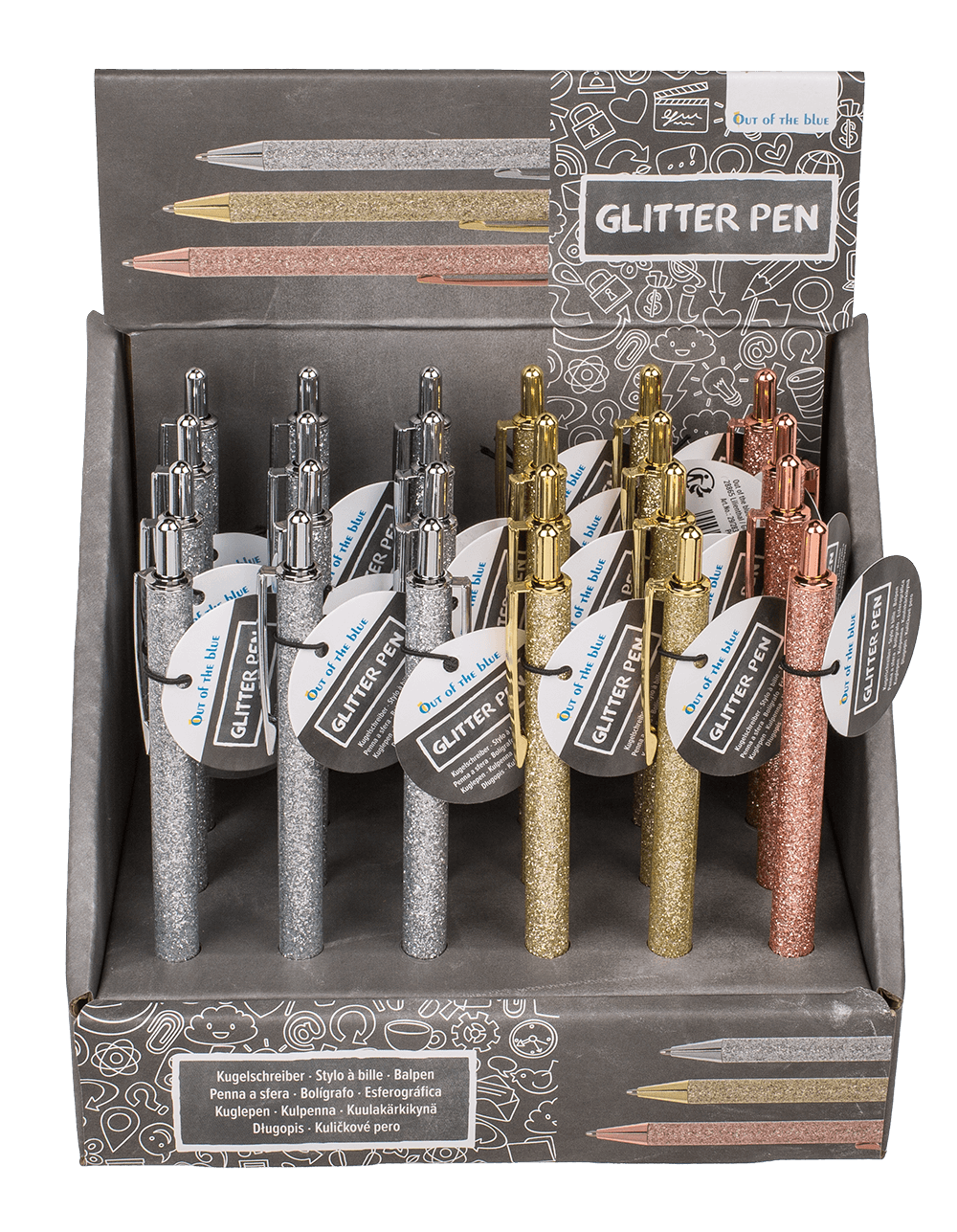 Metal pen, Glitter,