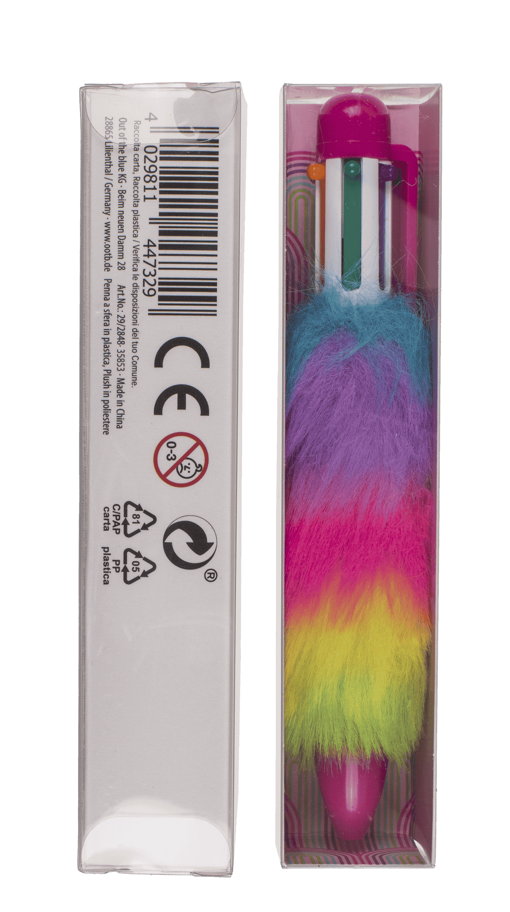 Pen, Plush Rainbow,