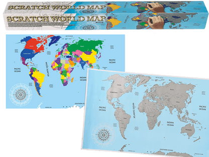 World map for scratching,