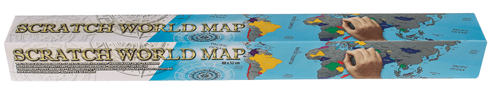World map for scratching,