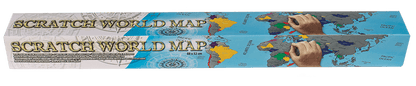 World map for scratching,