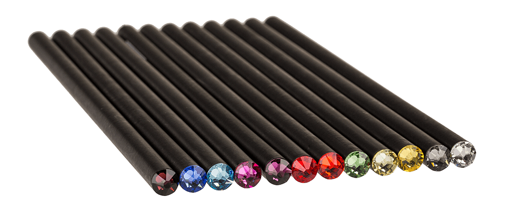Black pencil with Swarovski stone,