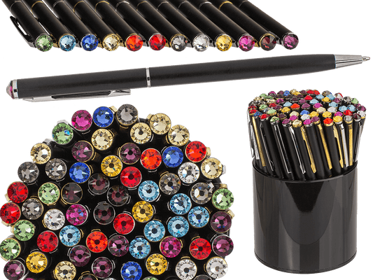 Black pen with Swarovski stone,