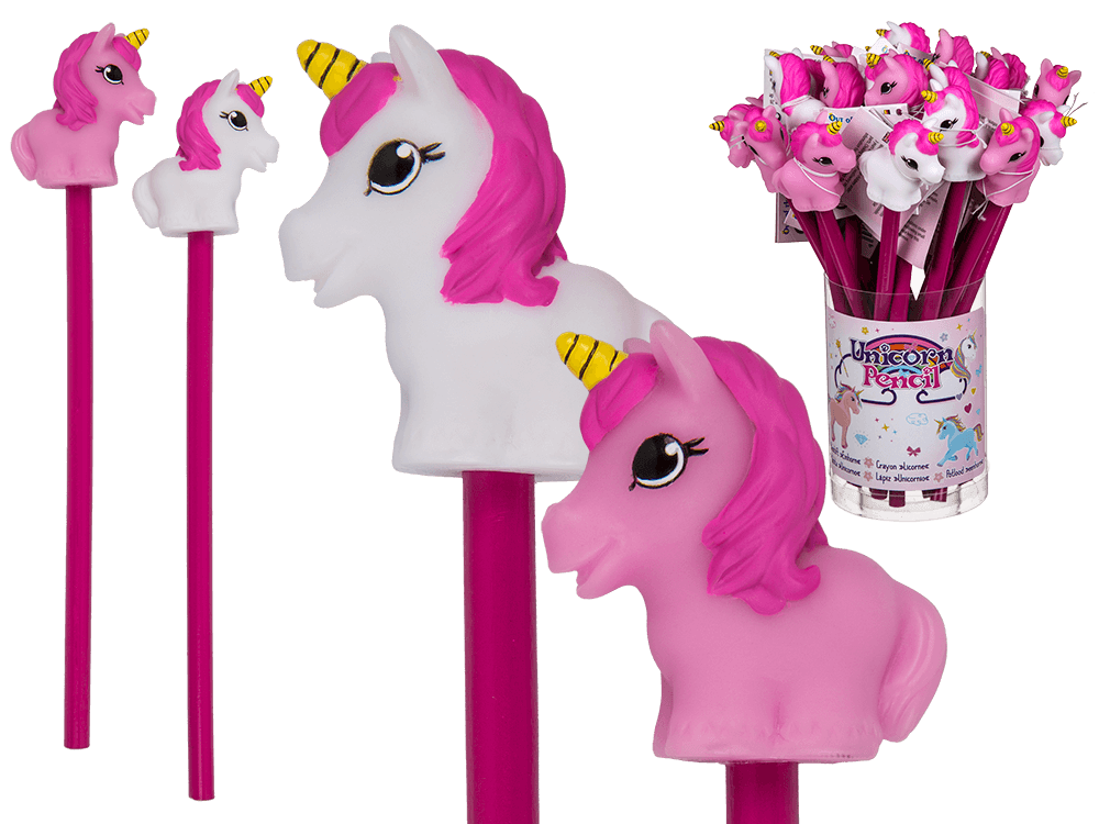 Pencil with topper, Unicorn,