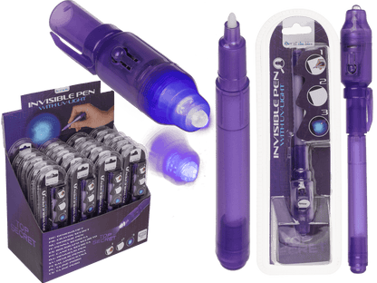 Secret Message Pen with invisible ink & UV-light,