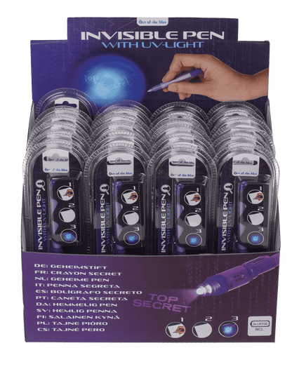 Secret Message Pen with invisible ink & UV-light,