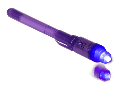 Secret Message Pen with invisible ink & UV-light,