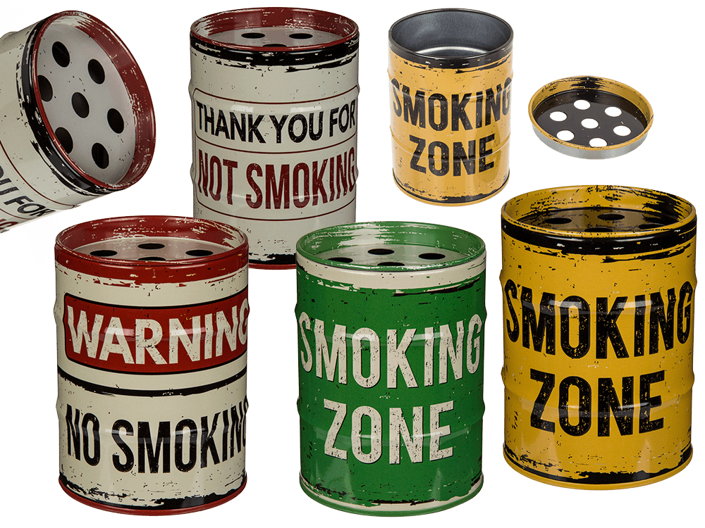 Metal ashtray, Oil Drum,