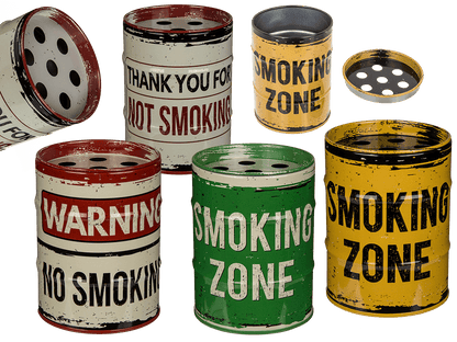 Metal ashtray, Oil Drum,