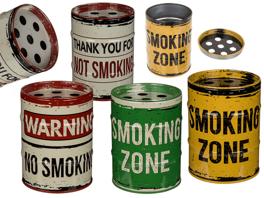 Metal ashtray, Oil Drum,