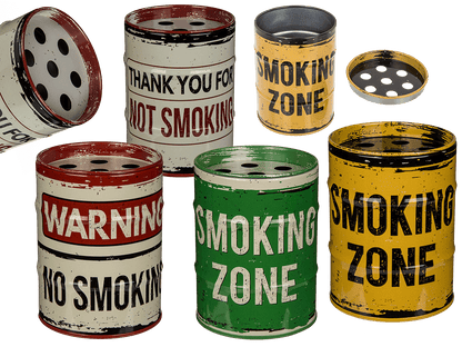 Metal ashtray, Oil Drum,