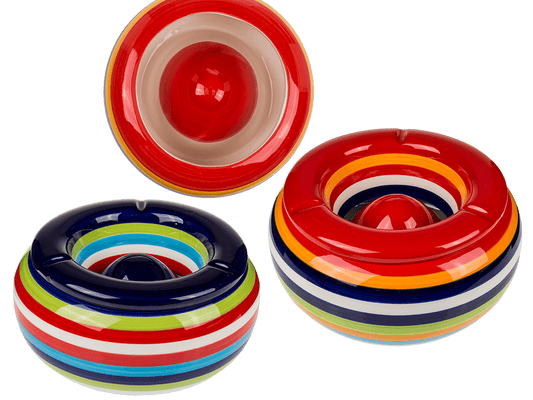 Ceramic storm ashtray, Stripes,