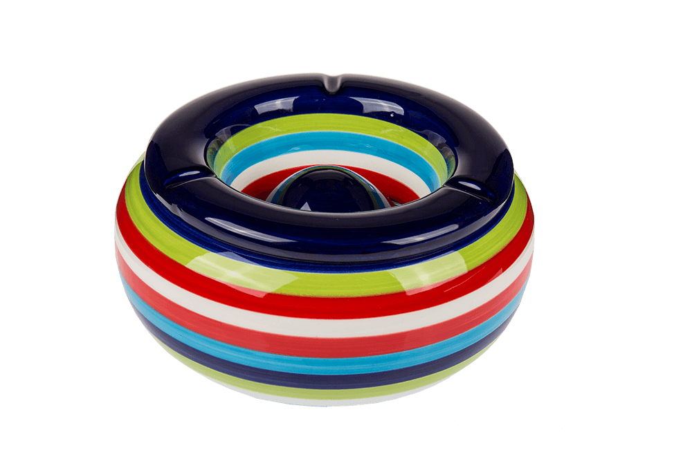 Ceramic storm ashtray, Stripes,