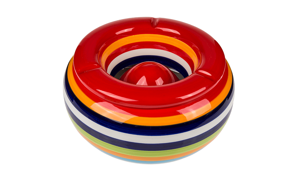 Ceramic storm ashtray, Stripes,