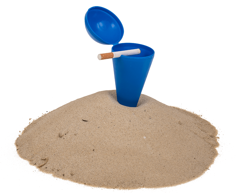 Portable beach ashtray, ca 15 cm,