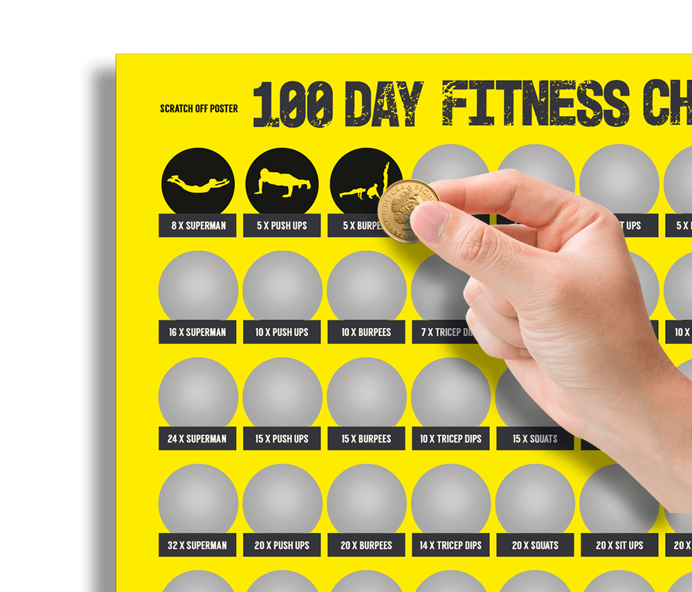 Scratch Poster,100 days of fitness,