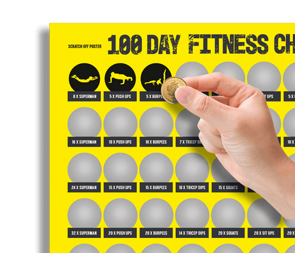 Scratch Poster,100 days of fitness,