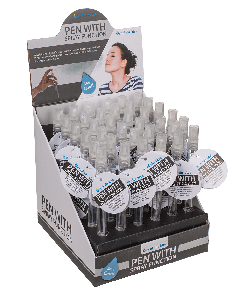 Pen with spray bottle. ca. 7 ml, ca. 18 cm,