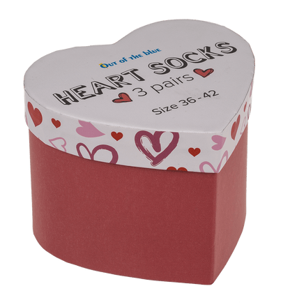 Set of 3 women socks, Hearts, Size 36 - 42,