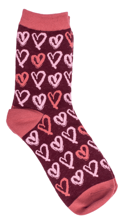Set of 3 women socks, Hearts, Size 36 - 42,