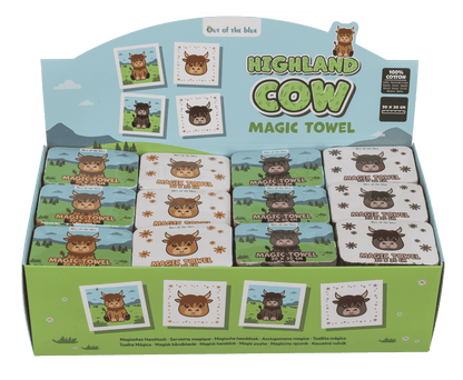 Toalla mágica de algodón, Highland Cow