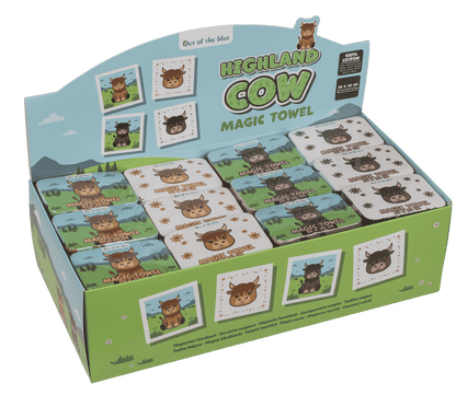 Toalla mágica de algodón, Highland Cow