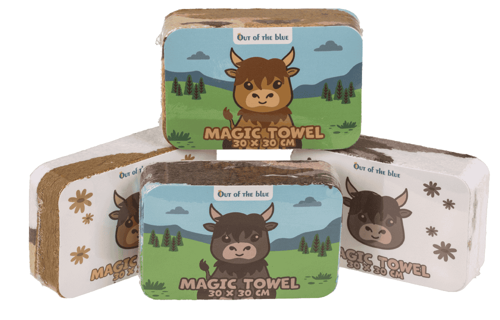 Toalla mágica de algodón, Highland Cow