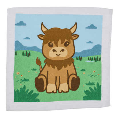 Toalla mágica de algodón, Highland Cow